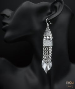 Dream catcher silver earrings