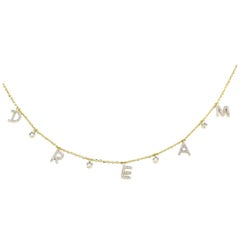 Collar con Encanto Diamante de Ensueño en Oro Macizo de 14k (Certificado)
