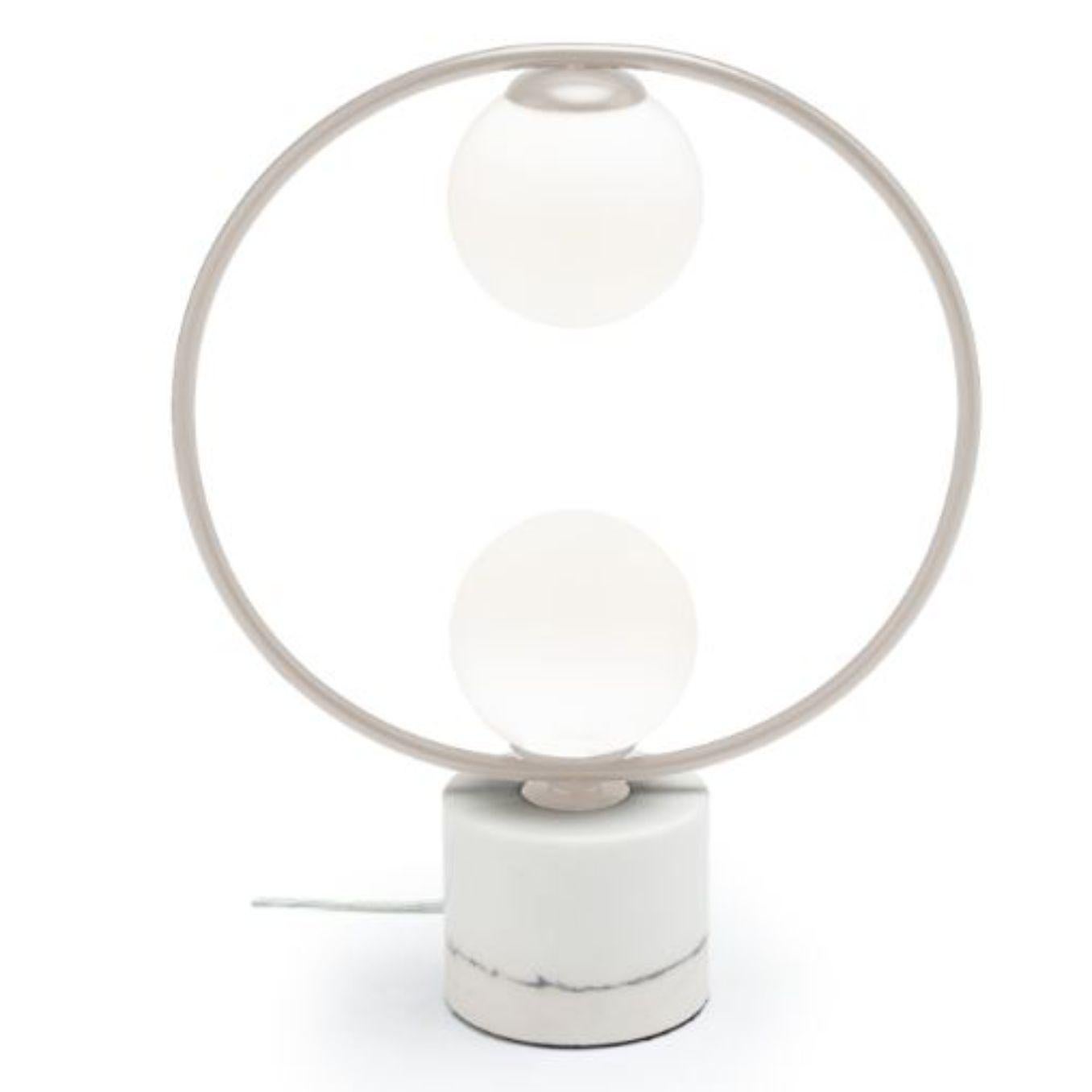 Modern Dream Loop Table II Lamp with Marble Base by Dooq For Sale