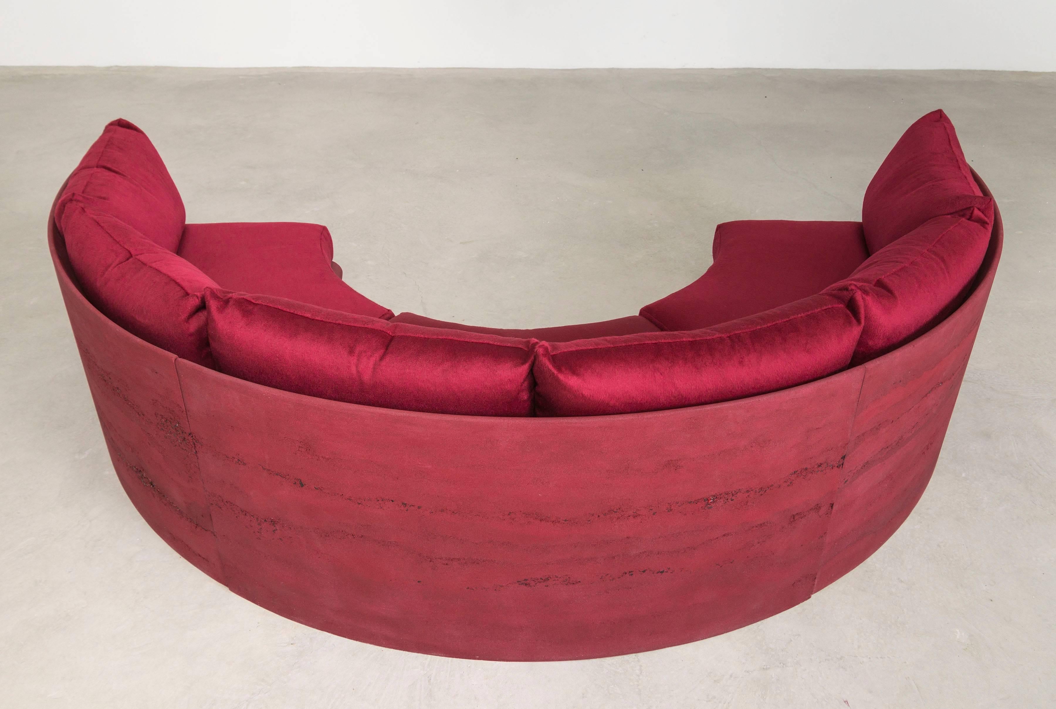 Dream Sofa, Sand, Crushed Glass and Red Cashmere by Fernando Mastrangelo 1
