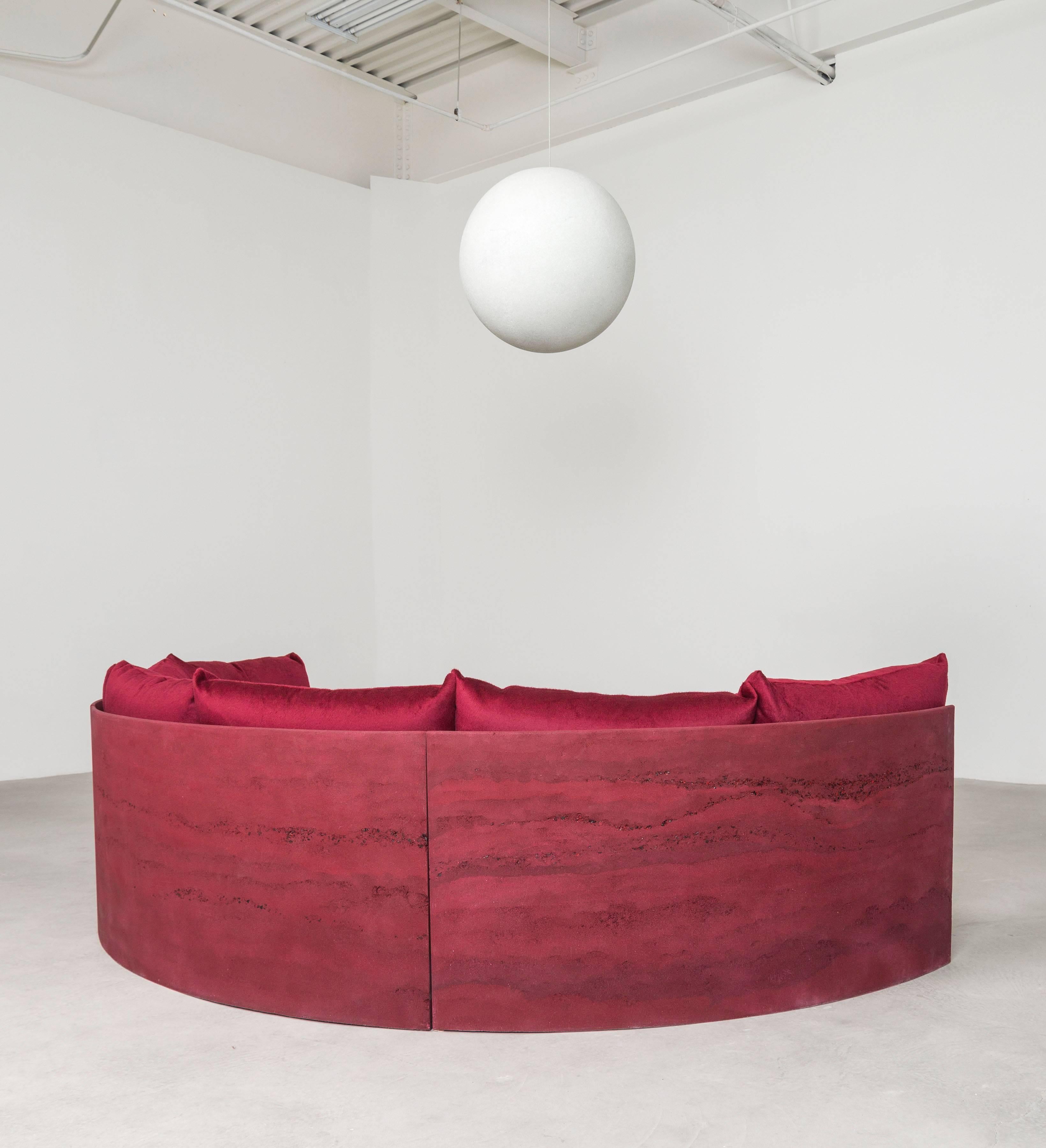 Dream Sofa, Sand, Crushed Glass and Red Cashmere by Fernando Mastrangelo 2