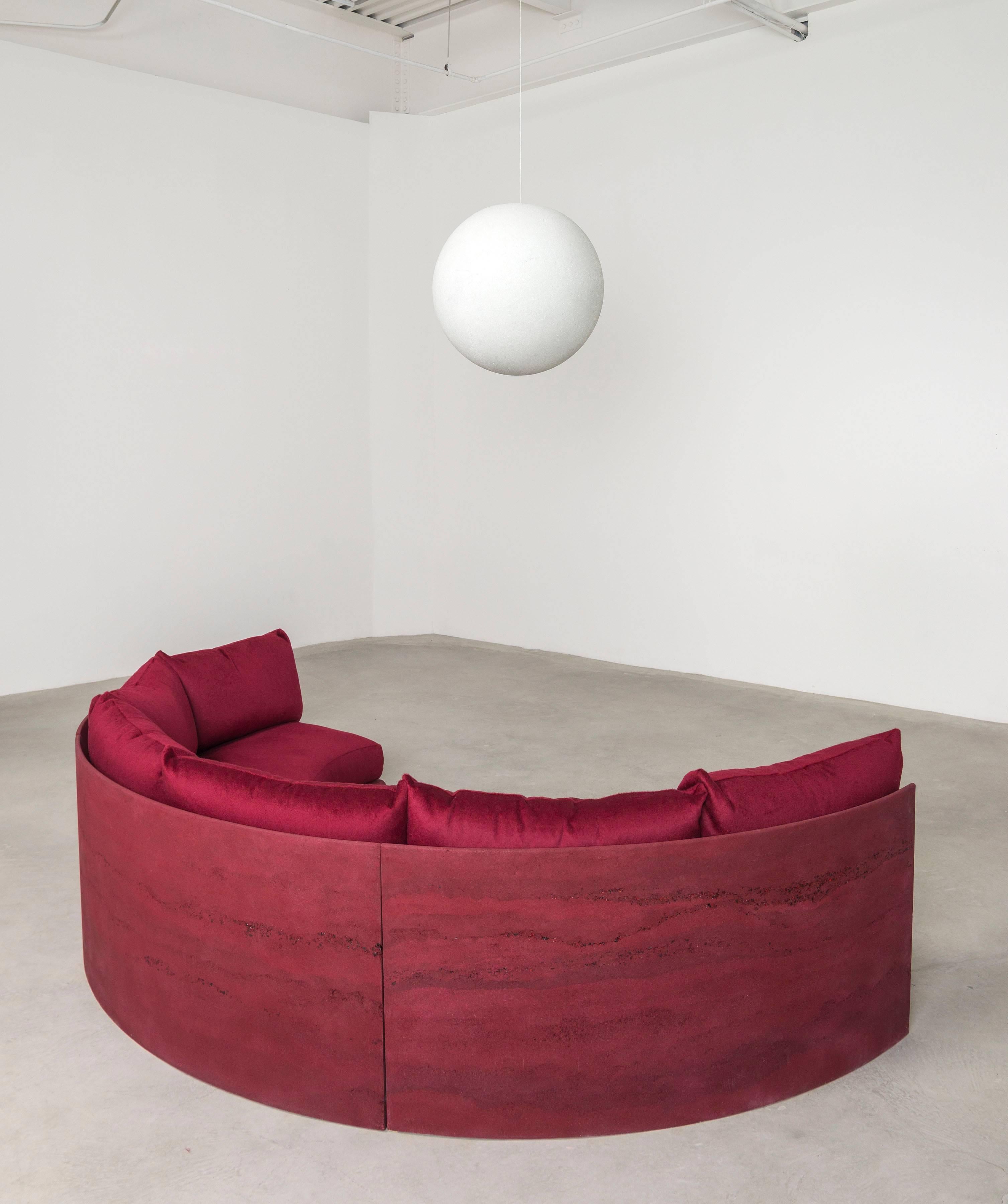 Dream Sofa, Sand, Crushed Glass and Red Cashmere by Fernando Mastrangelo 3