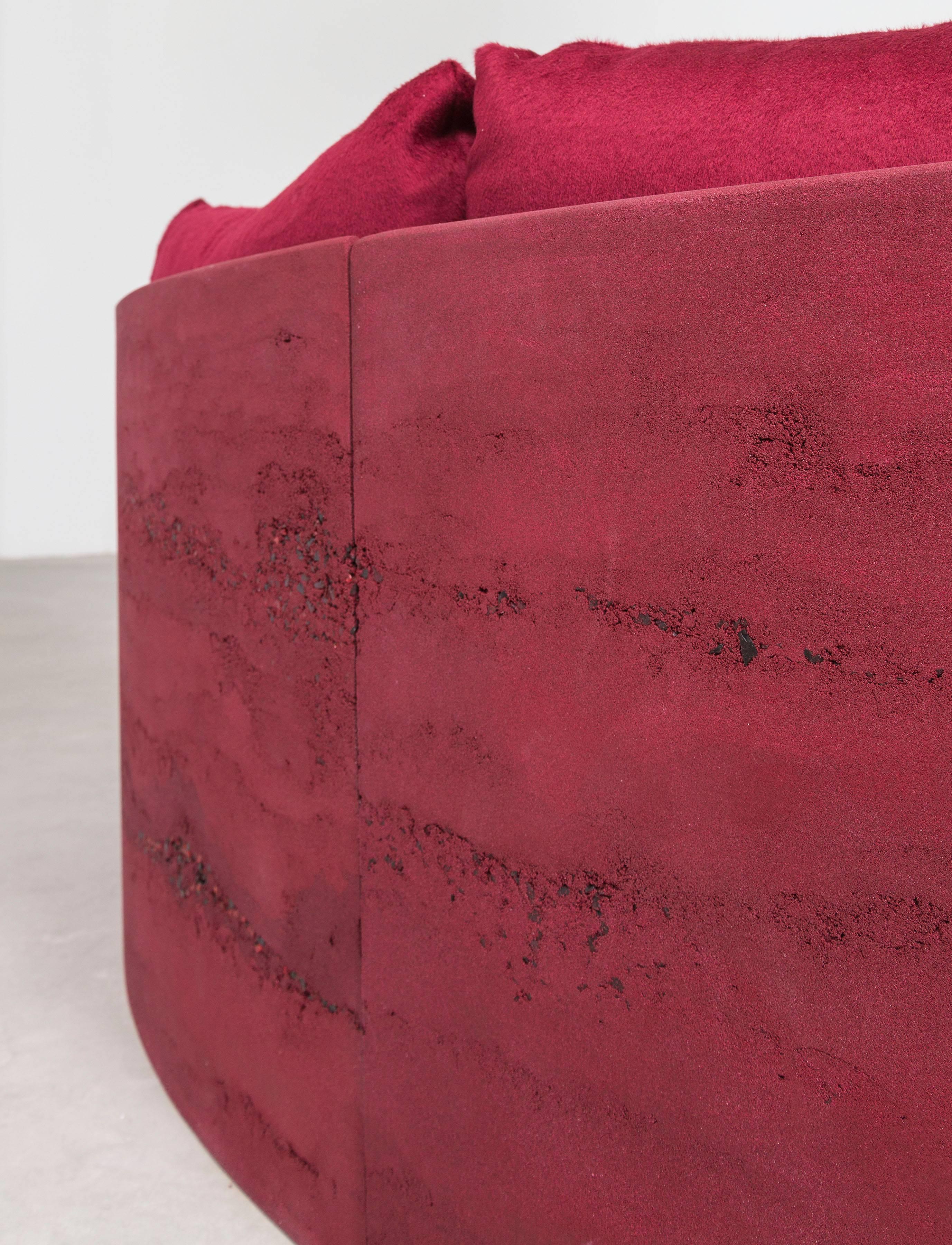 Dream Sofa, Sand, Crushed Glass and Red Cashmere by Fernando Mastrangelo 4