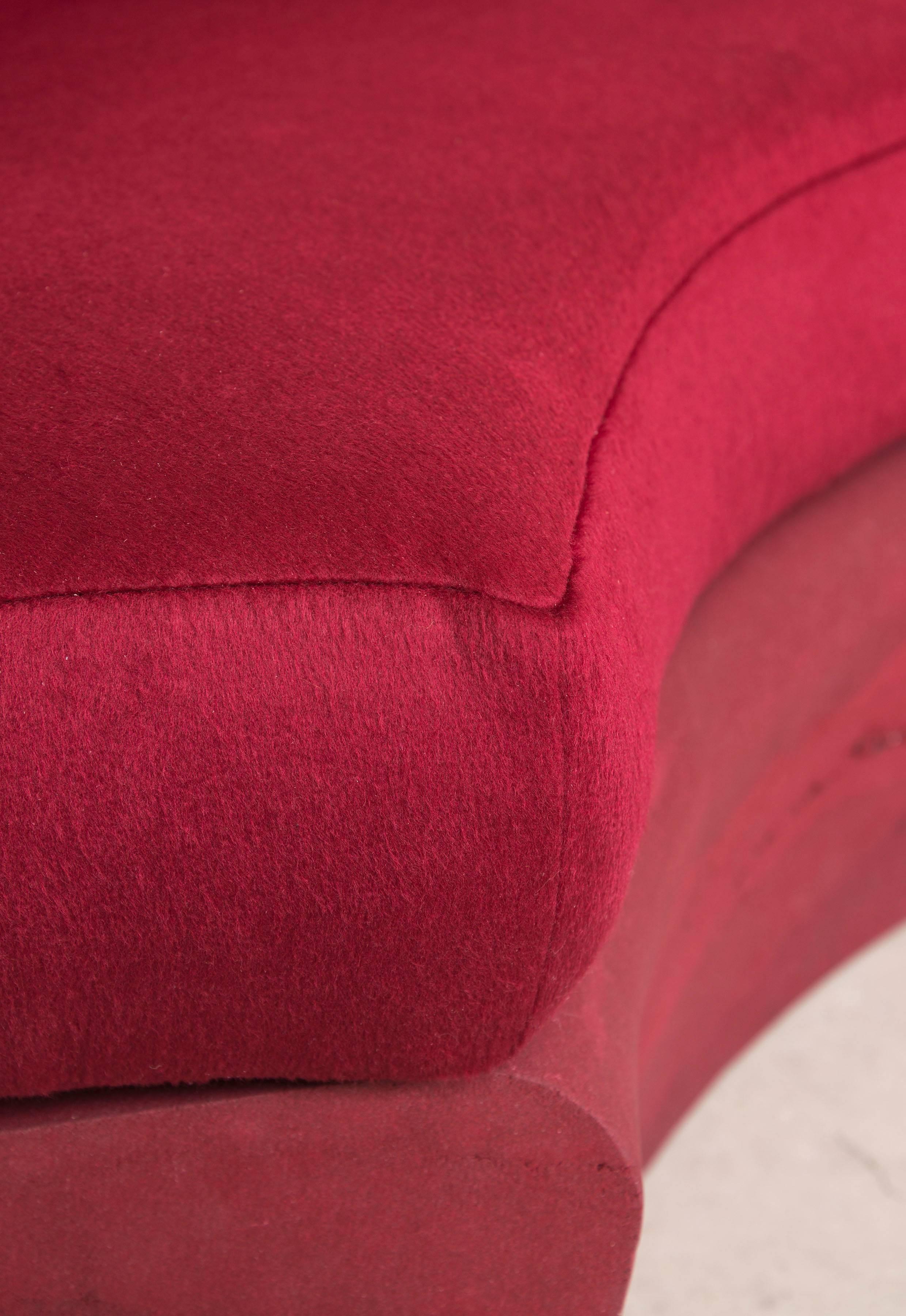 American Dream Sofa, Sand, Crushed Glass and Red Cashmere by Fernando Mastrangelo