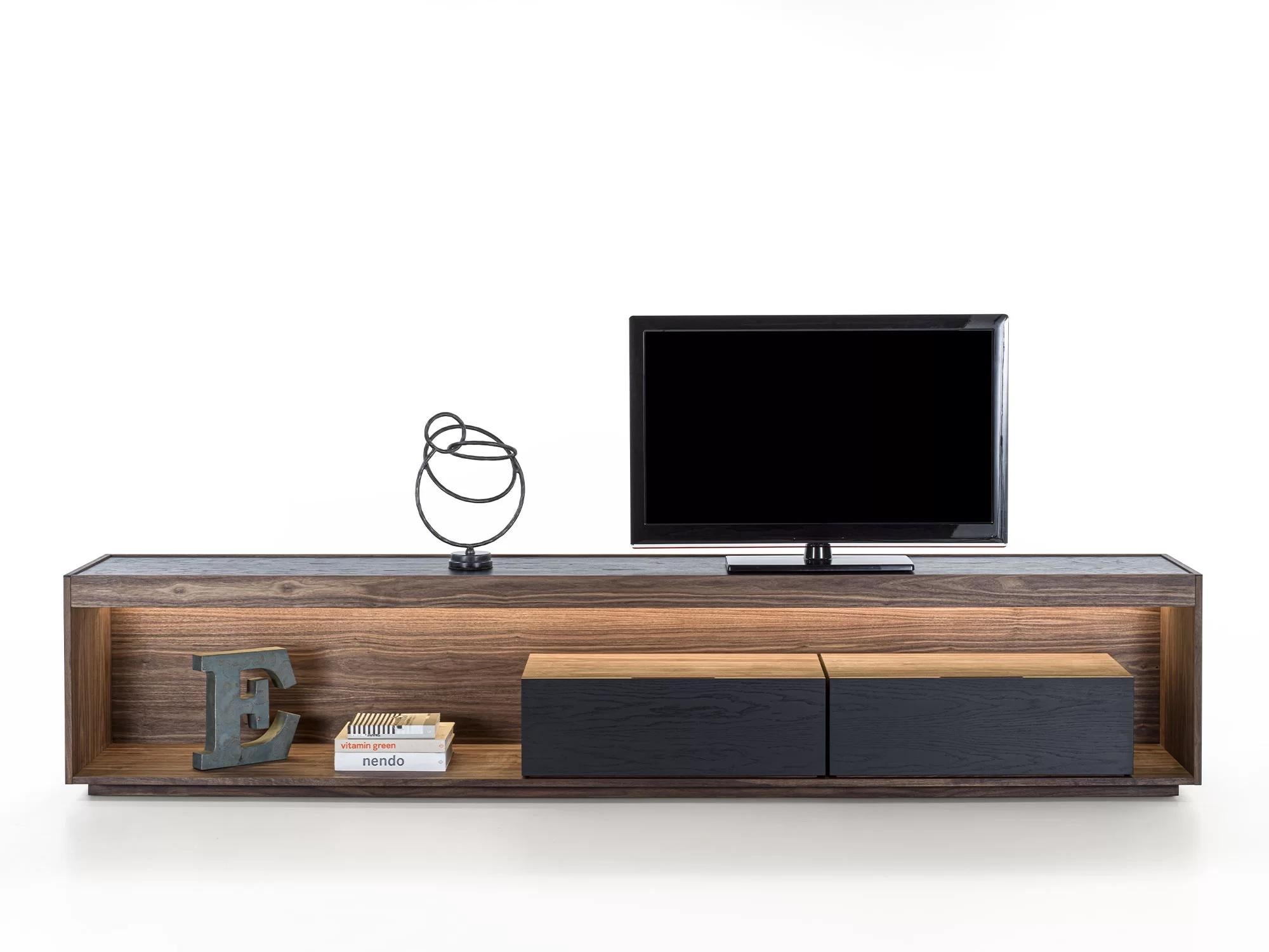 Iron Dream Solid Wood Sideboard, Designed by Authentic Design, Made in Italy For Sale