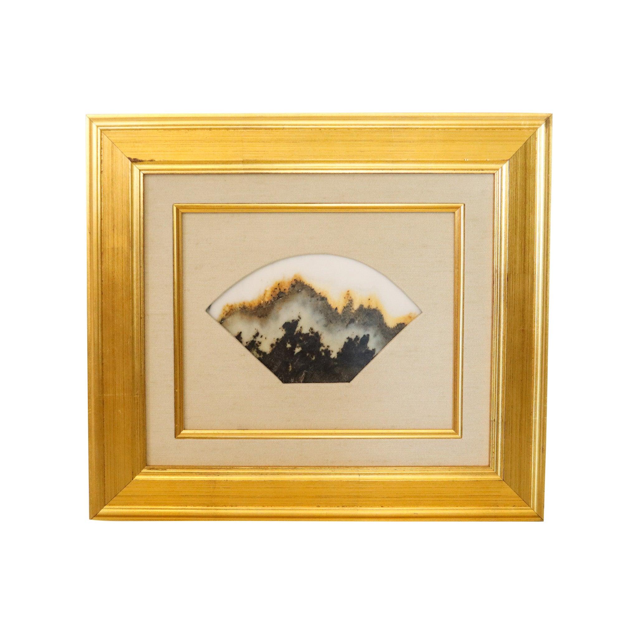 DREAM STONE 1910 Xi-Tuanxiong China Shih-Hua Art Landscape Framed Cut Marble For Sale 1