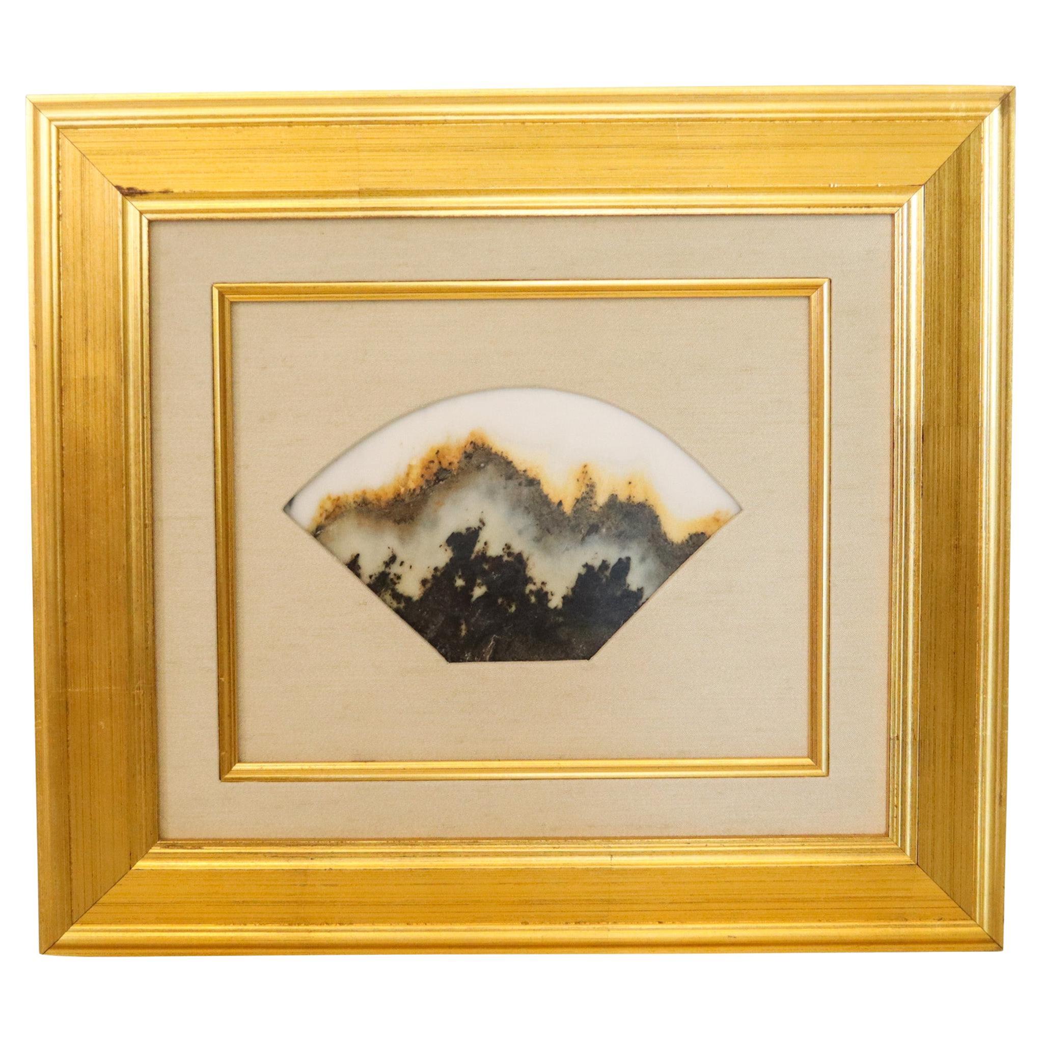 DREAM STONE 1910 Xi-Tuanxiong Cina Shih-Hua Paesaggio artistico incorniciato Marmo tagliato