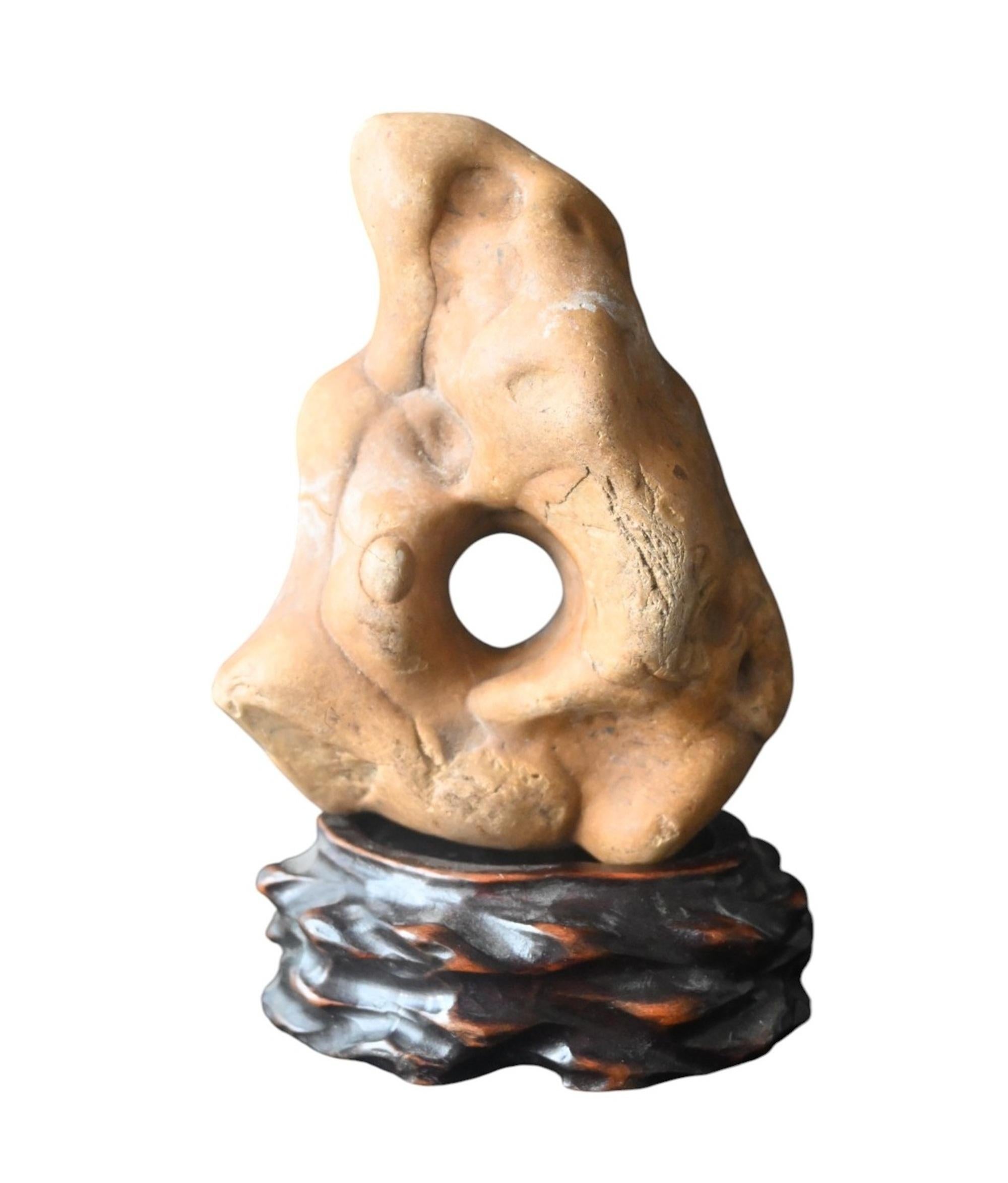 Dream Stone On Wooden Base For Sale 2