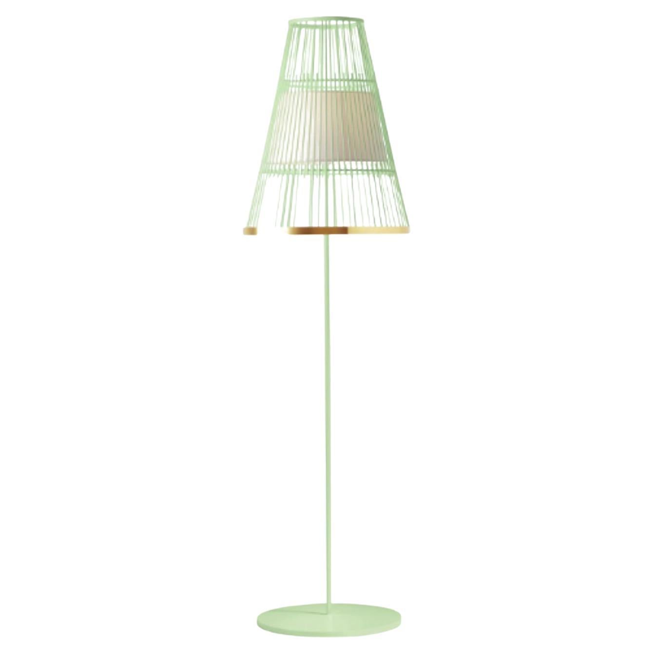 Jade Up Floor Lamp with Brass Ring by Dooq For Sale at 1stDibs