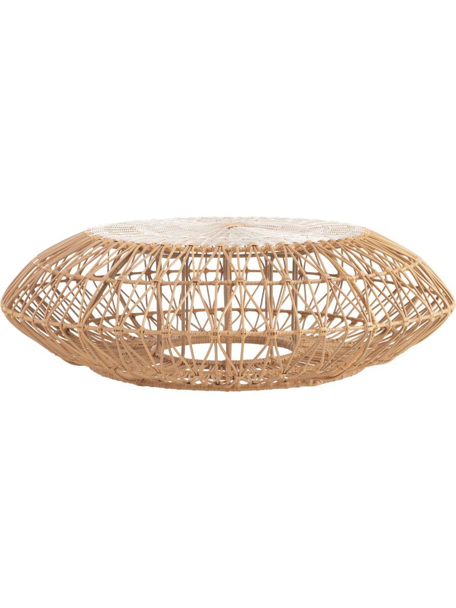 Dreamcatcher medium stool by Kenneth Cobonpue
Materials: Polyethelene, nylon, steel. 
Also available in other sizes.
Dimensions: Diameter 80cm x height 26cm.

Reflecting the positive spirit of the Native American charm, Dreamcatcher inspires