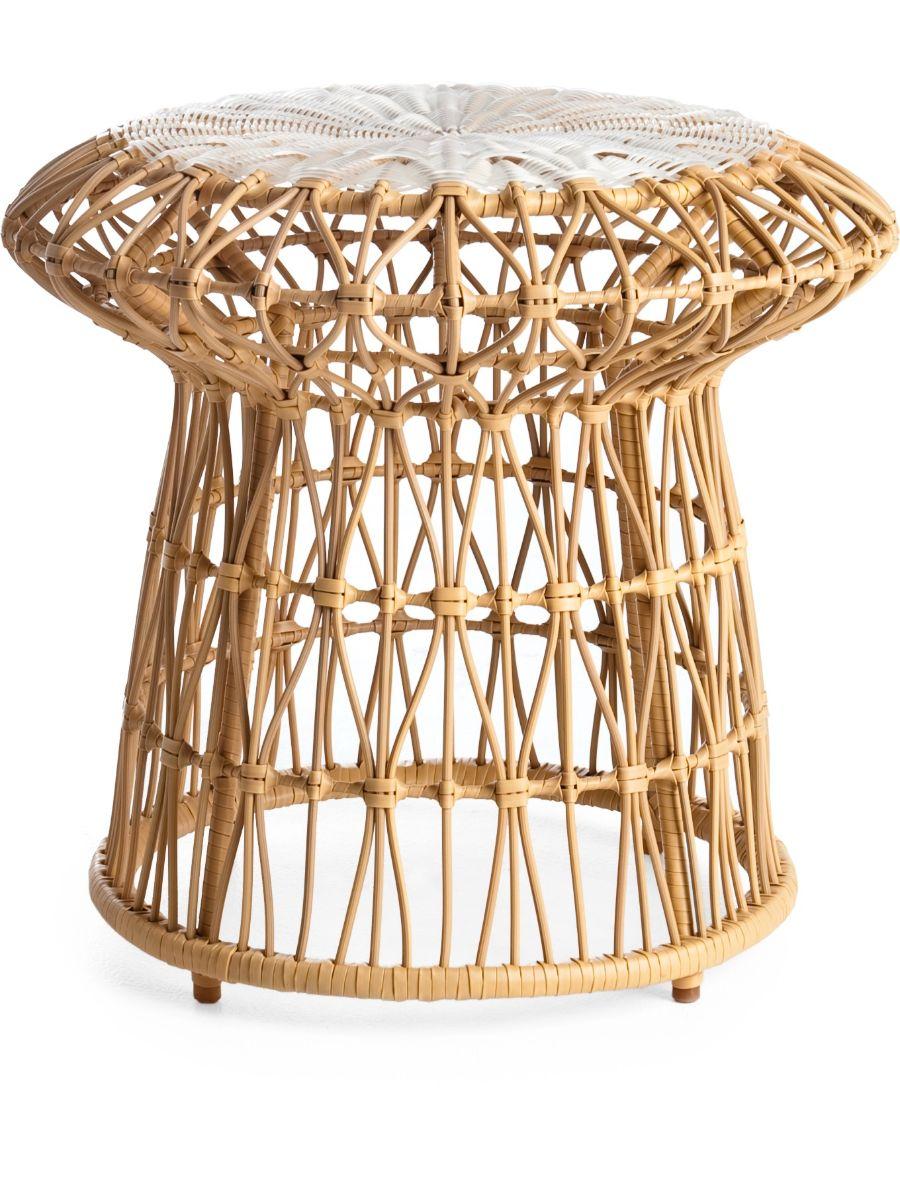Dreamcatcher small stool by Kenneth Cobonpue
Materials: Polyethelene, nylon, steel. 

Dimensions: Diameter 50cm x height 45cm.

Reflecting the positive spirit of the Native American charm, Dreamcatcher inspires dreamers and reminds us of sunny