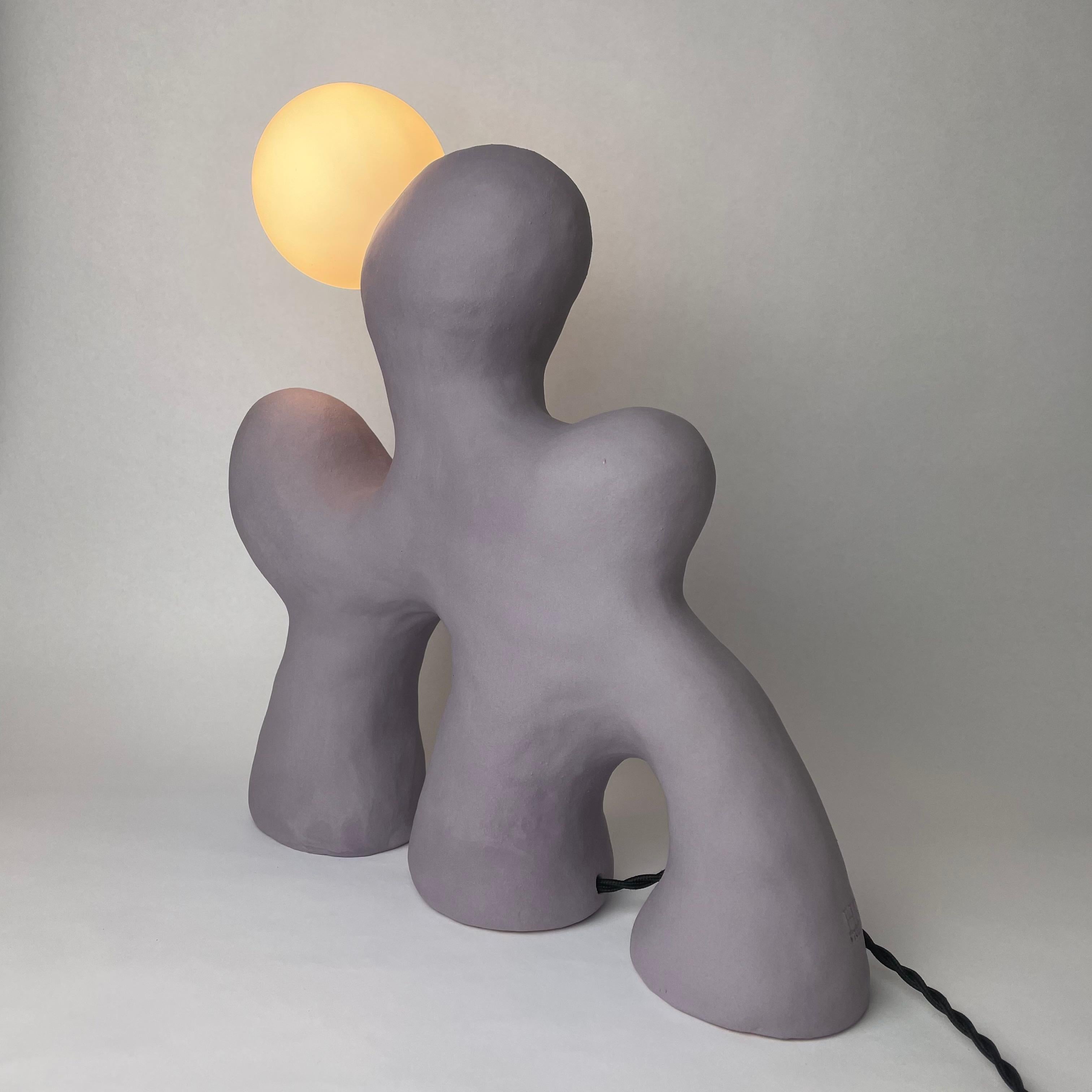 Painted Dreamer Lamp by HS Studio For Sale
