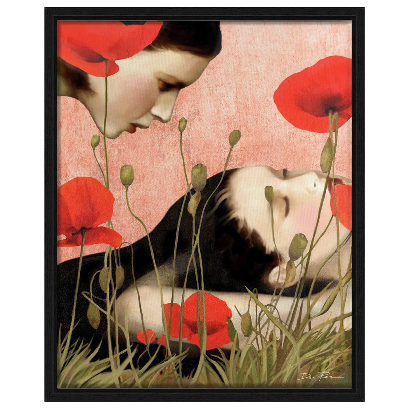 Dreaming in a Field of Poppies Digital Painting For Sale