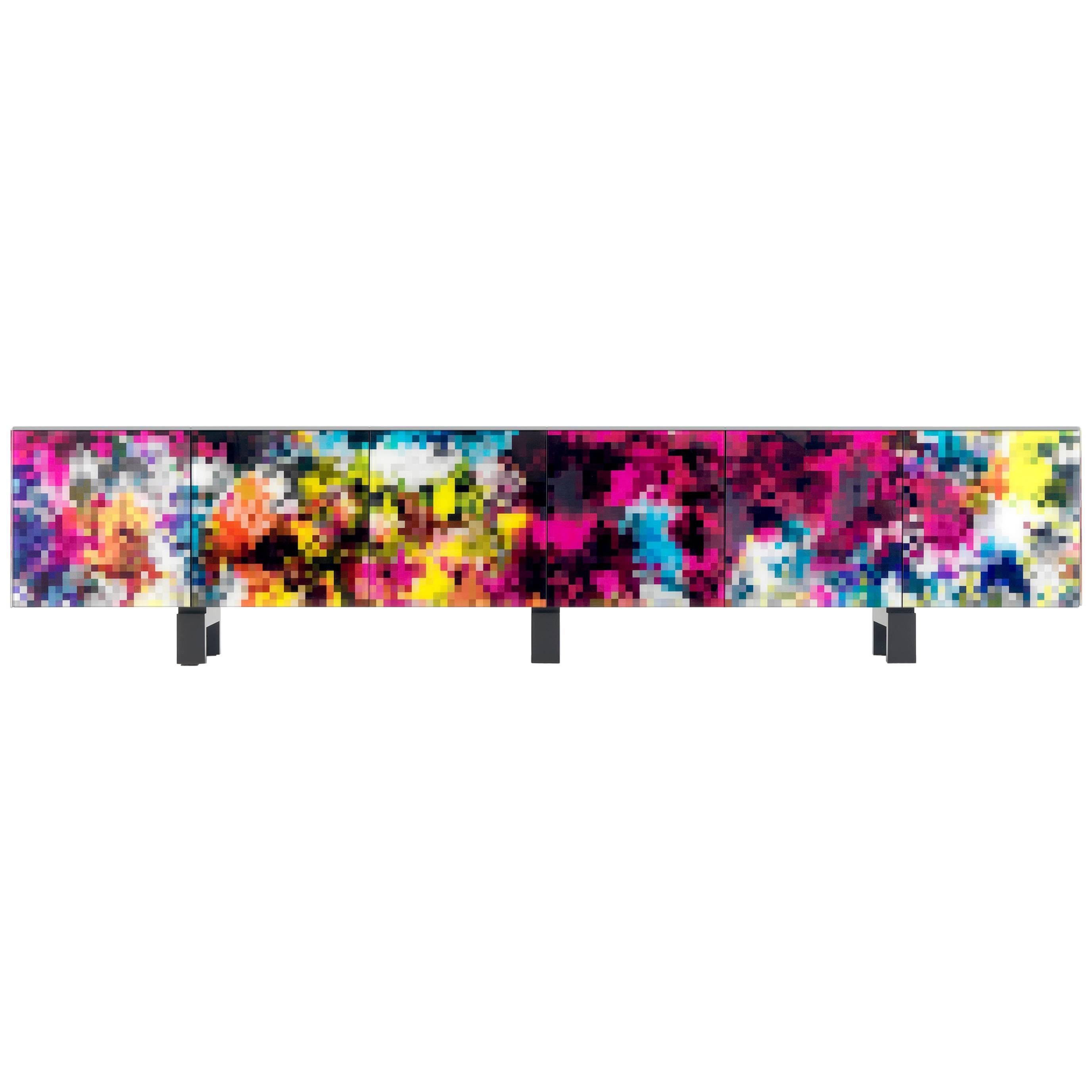 Living Room Colorful Dreams Cabinet 3M Long With Matte Lacquered Finish For Sale