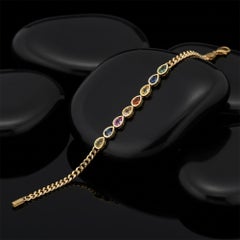 Bracelet à maillons en or jaune 14K (ou 18k sur demande) Dreams Diamond