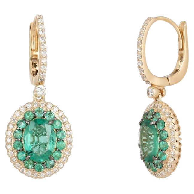 Dreams Diamond 14K Yellow Gold Radiant Drop Earrings