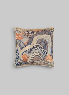 Cojín bordado azul Dreamscape pequeño, Viya By Vikram Goyal