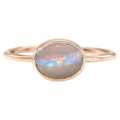 Dreamscape No. 13 Rose Gold Lightning Ridge Opal Ring Rose Gold, NIXIN Jewelry