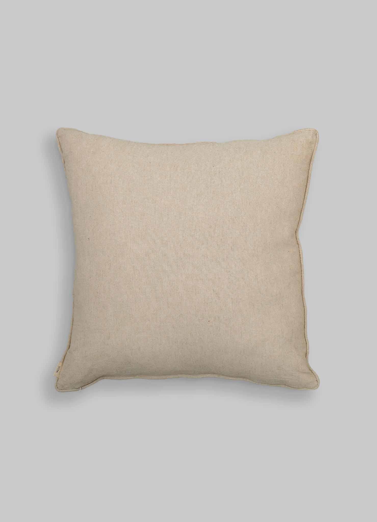Indian Dreamscape Red Embroidered Cushion B Large, Viya By Vikram Goyal For Sale