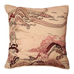 Cuscino ricamato rosso Dreamscape B Large, Viya By Vikram Goyal