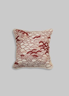 Cuscino ricamato rosso Dreamscape B Small, Viya By Vikram Goyal