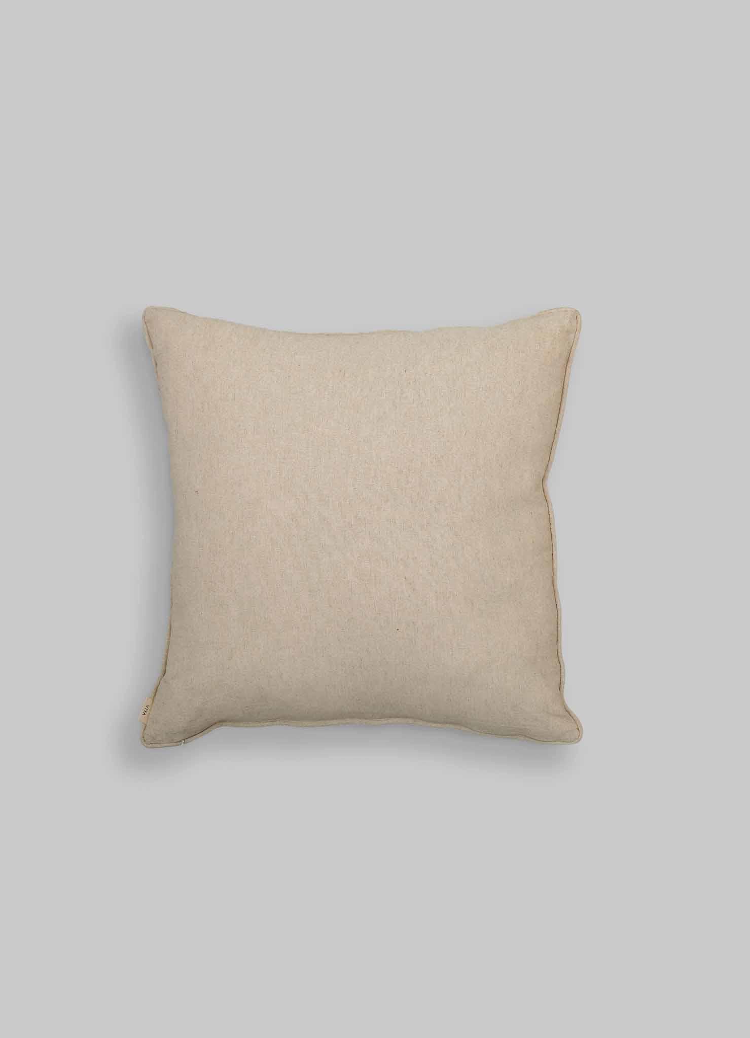 Indian Dreamscape Red Embroidered Cushion B Small, Viya By Vikram Goyal For Sale