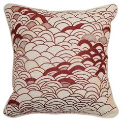 Dreamscape Red Embroidered Cushion B Small, Viya By Vikram Goyal