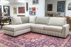 DreamSofa Alton 2 Stück Modernes Sektionssofa mit mandelfarbenem Stoff