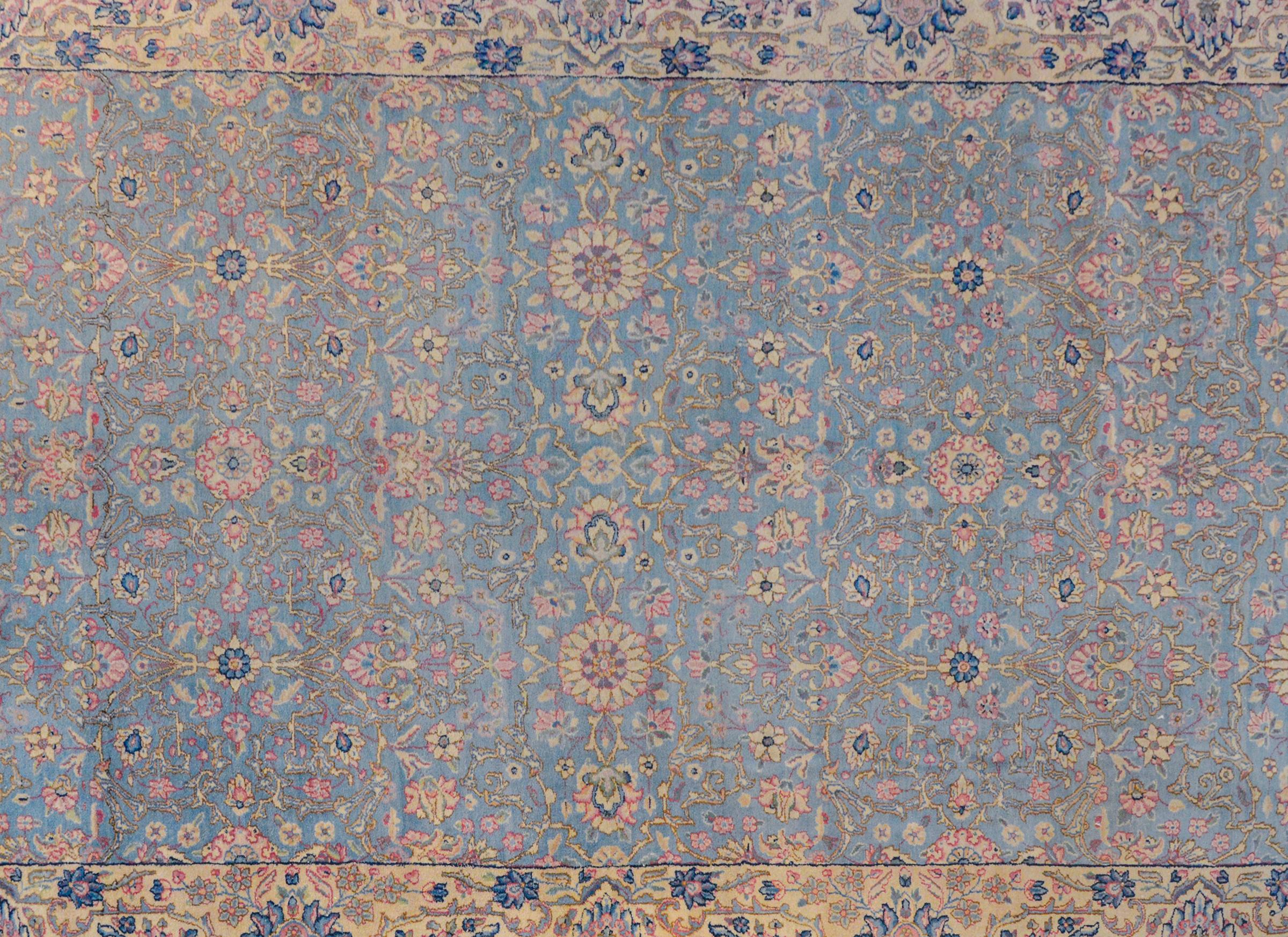 Persian Dreamy Early 20th Century Kirman Rug For Sale