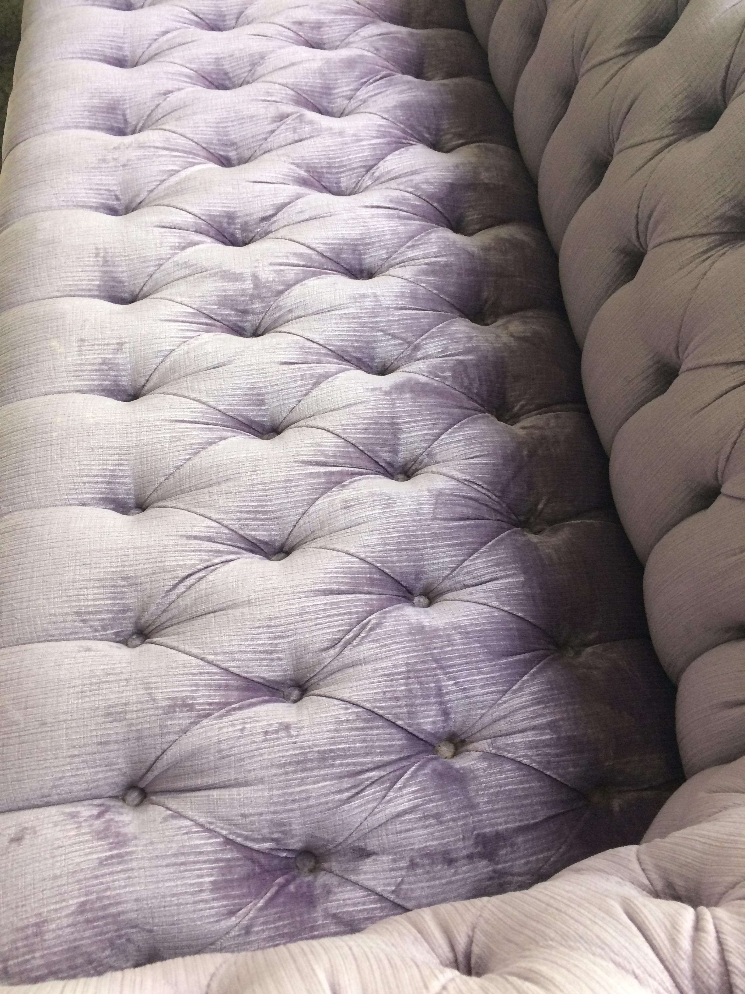 American Dreamy Soft Lavender Tufted Velvet Chesterfield Sofa