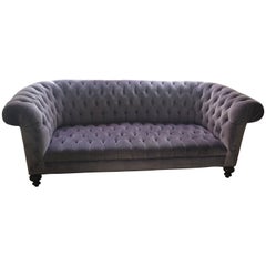 Dreamy Soft Lavender Tufted Velvet Chesterfield Sofa