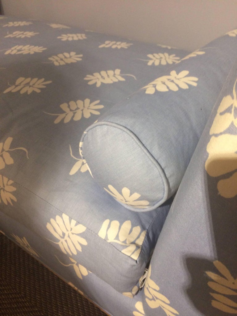 Dreamy Upholstered Daybed with Bolster Pillows at 1stDibs