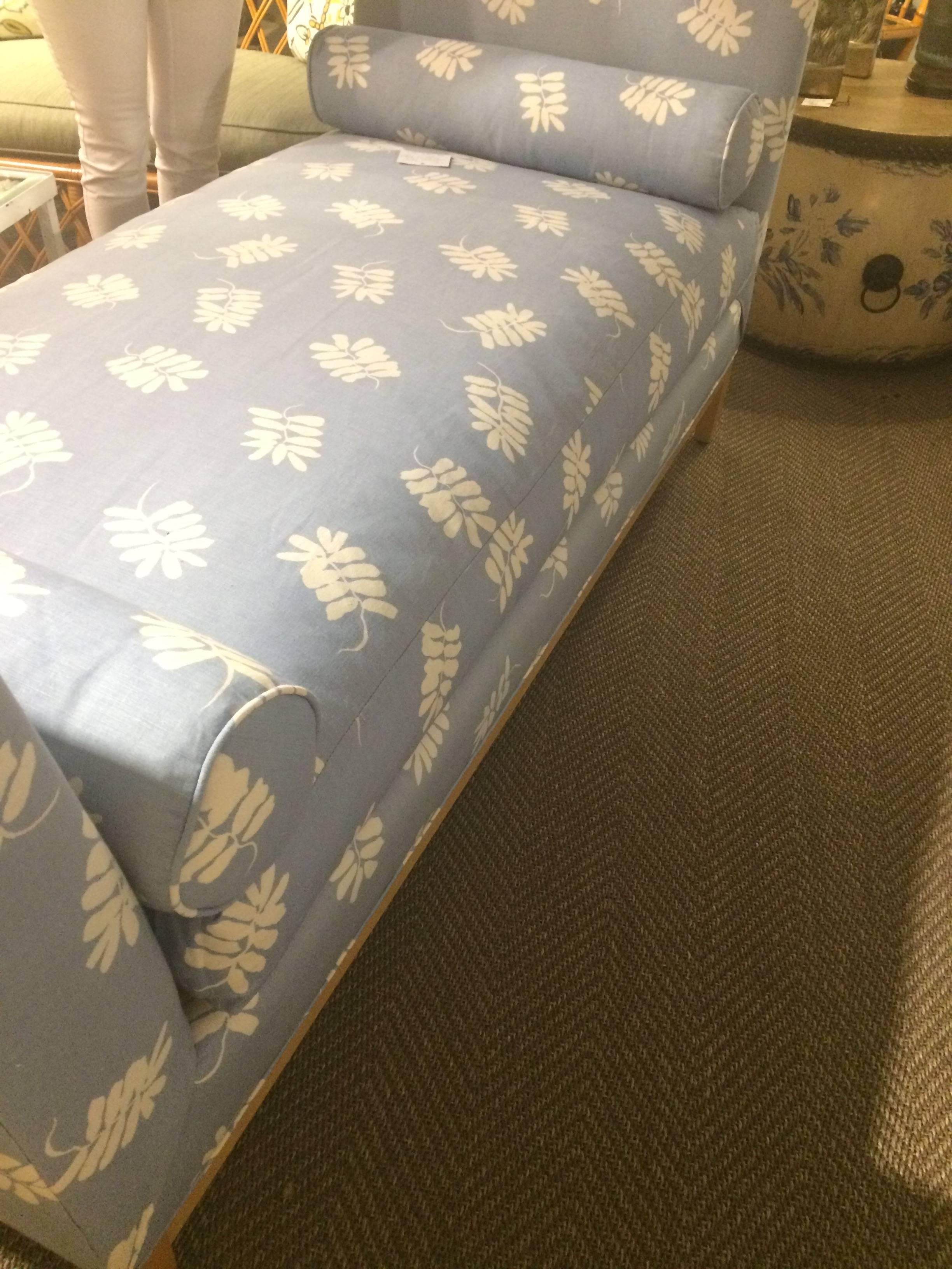 Late 20th Century Dreamy Upholstered Daybed with Bolster Pillows