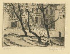 Drei Bäume (Three Trees) – Early 20th-Century Etching, Artist Unknown, ca.1920