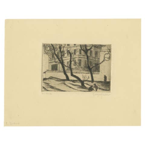 Drei Bäume (Three Trees) – Early 20th-Century Etching, Artist Unknown, ca.1920