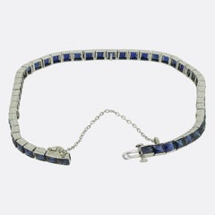 Dreicer & Co. Art Deco French Cut Sapphire Line Bracelet