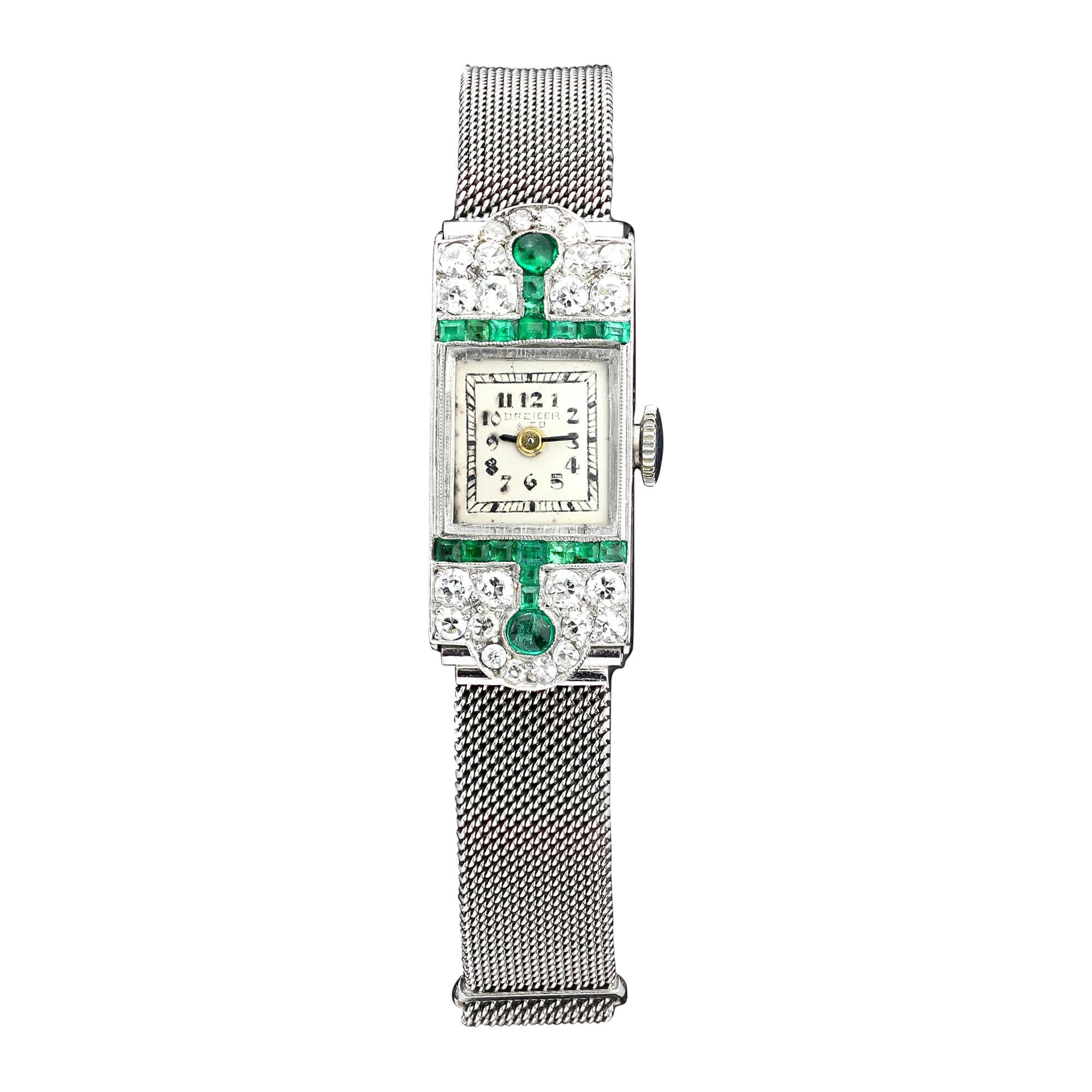 AUDEMARS PIGUET Art Deco Diamond Platinum B-Wind Bracelet-Watch For ...