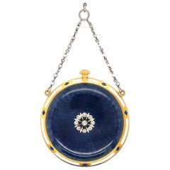 Dreicer & Co., Platinum, Gold, Seed Pearl, Diamond and Enamel Pendant Watch