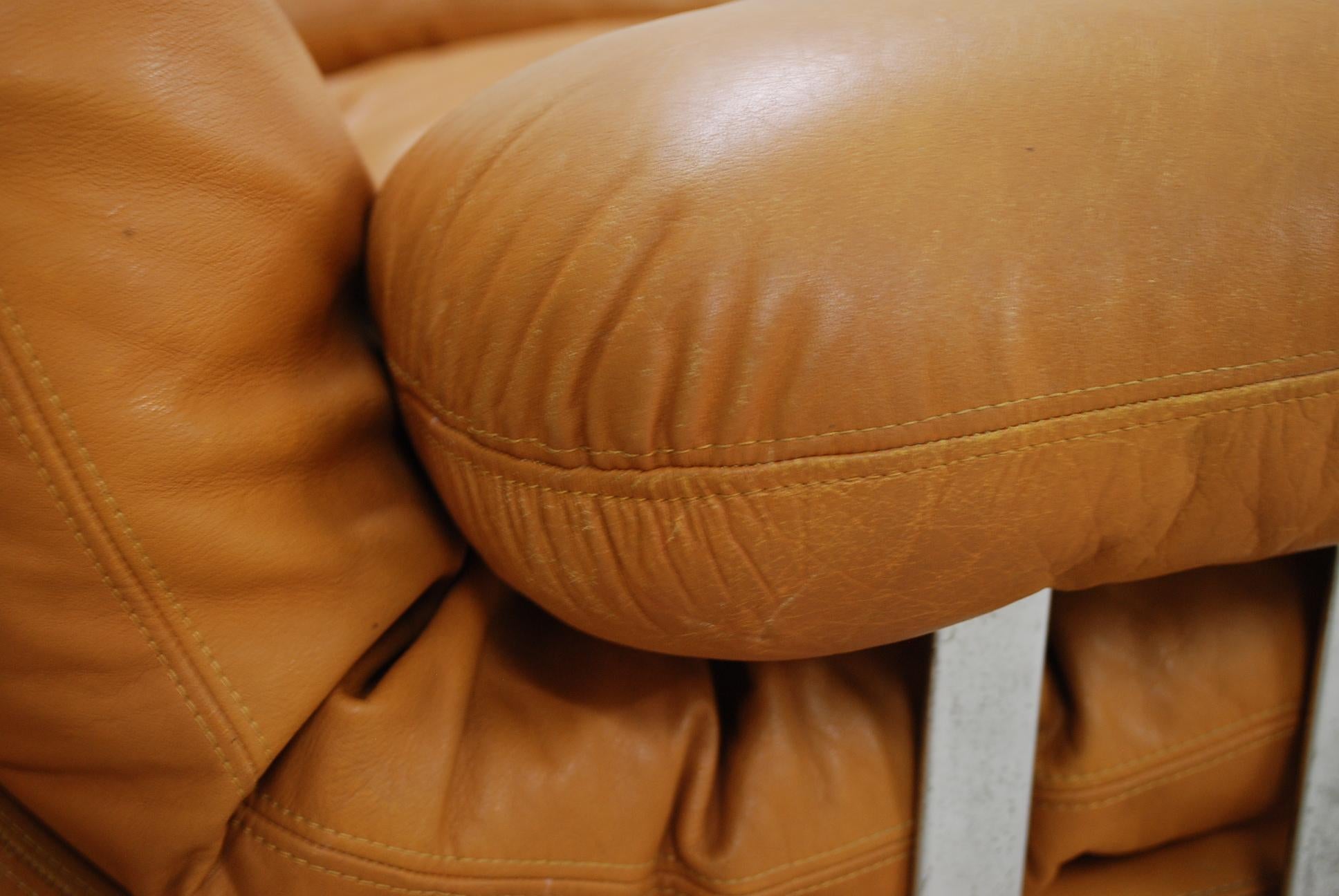 Dreipunkt International Leather Lounge Chair Cognac 6