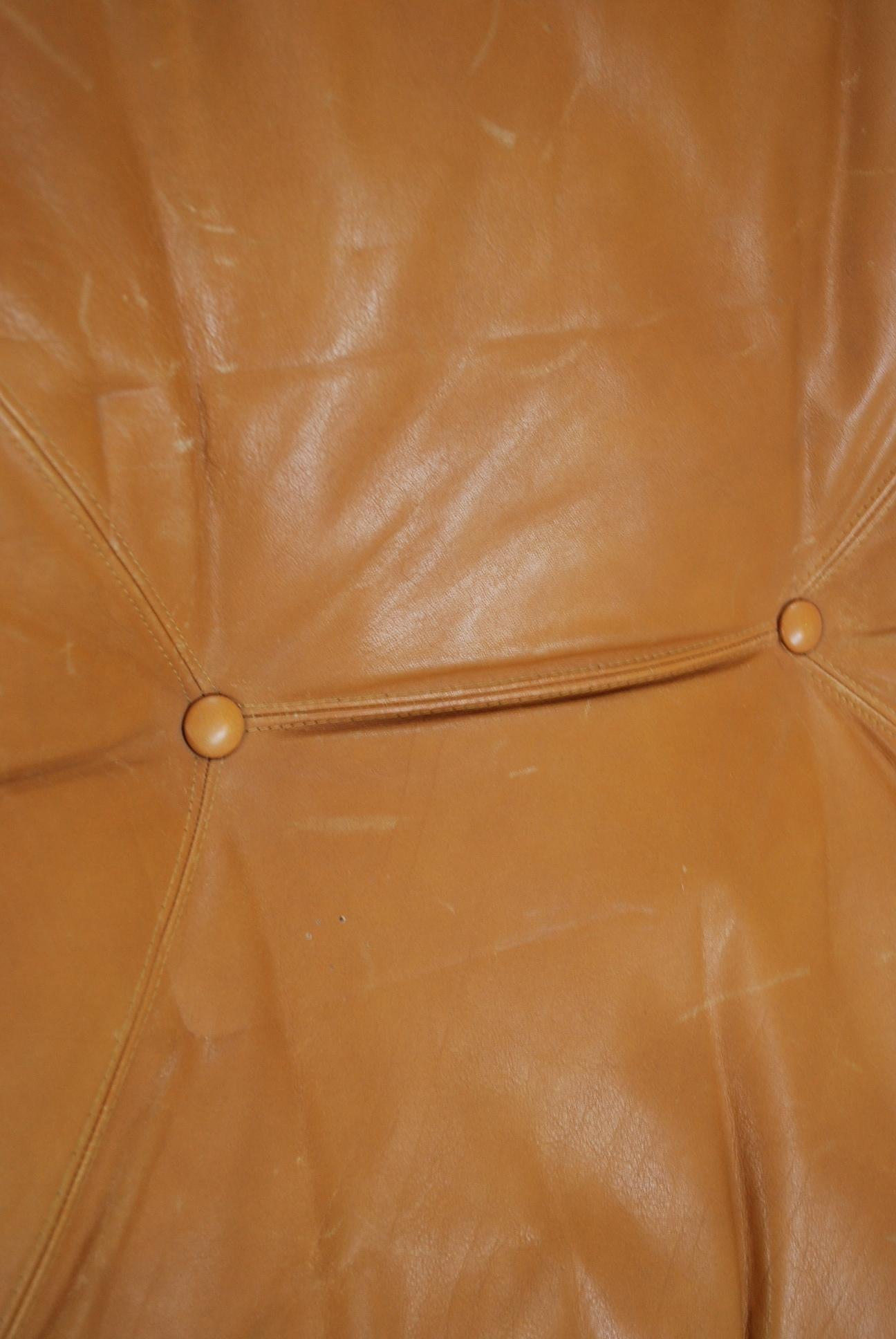 Dreipunkt International Leather Lounge Chair Cognac 7