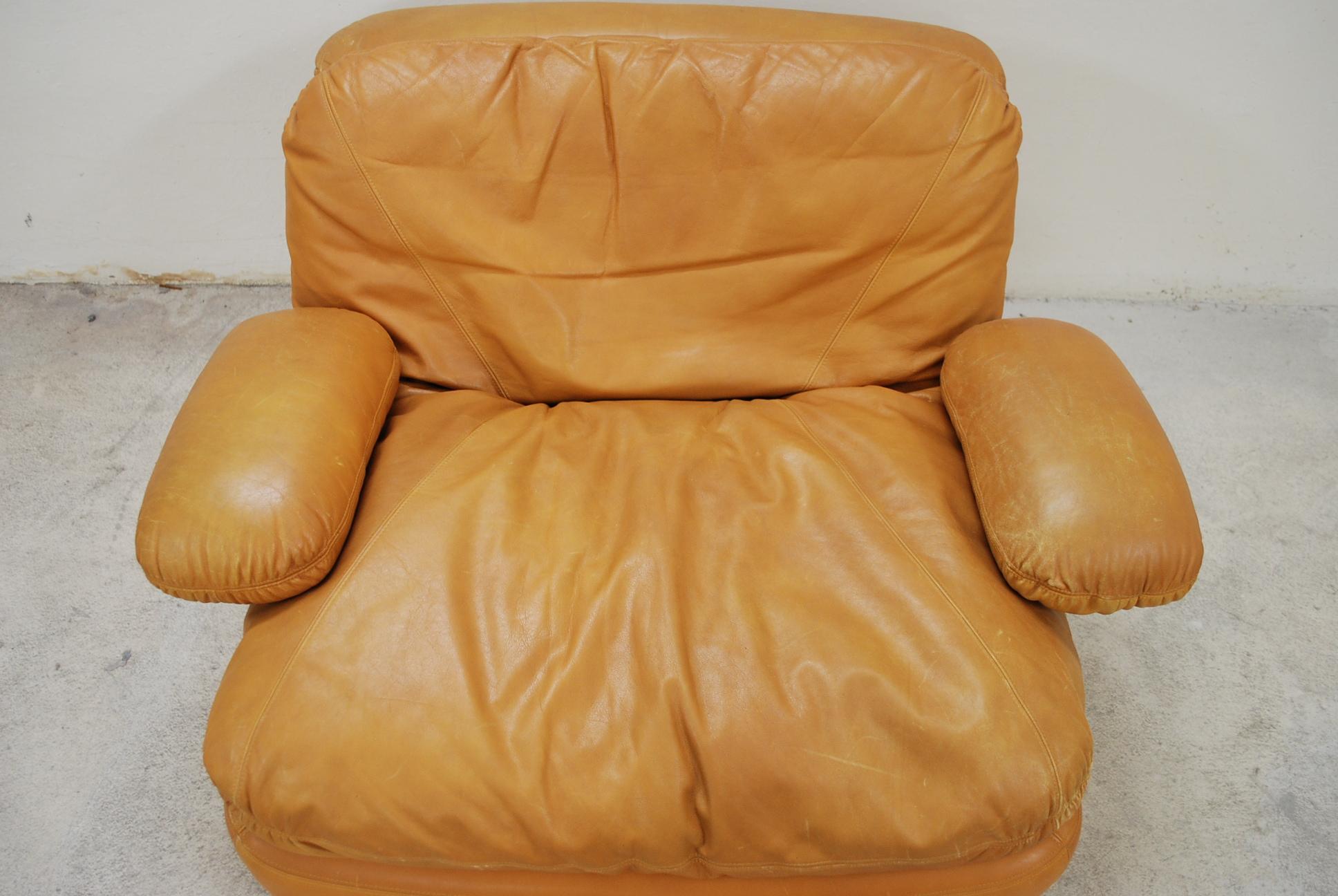 Dreipunkt International Leather Lounge Chair Cognac 2