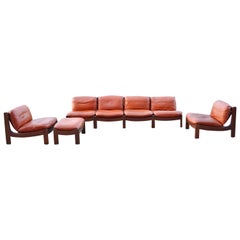 Dreipunkt International Vintage Sling Modular Cognac Leather Sectional Sofa