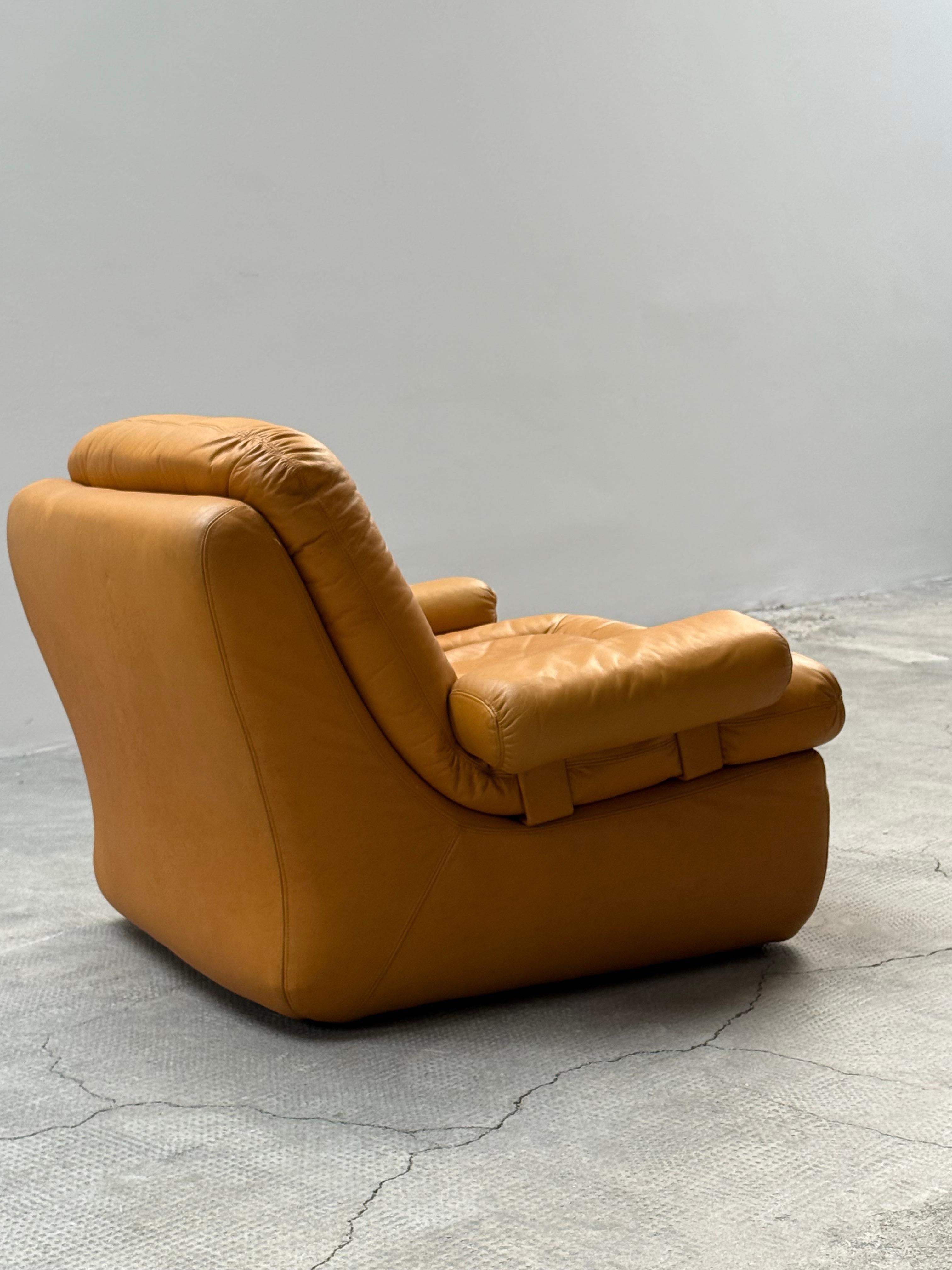 Dreipunkt Modular Lounge Sessel Sofá Sitzgruppe Leder gelb, Deutschland 1970er en venta 12
