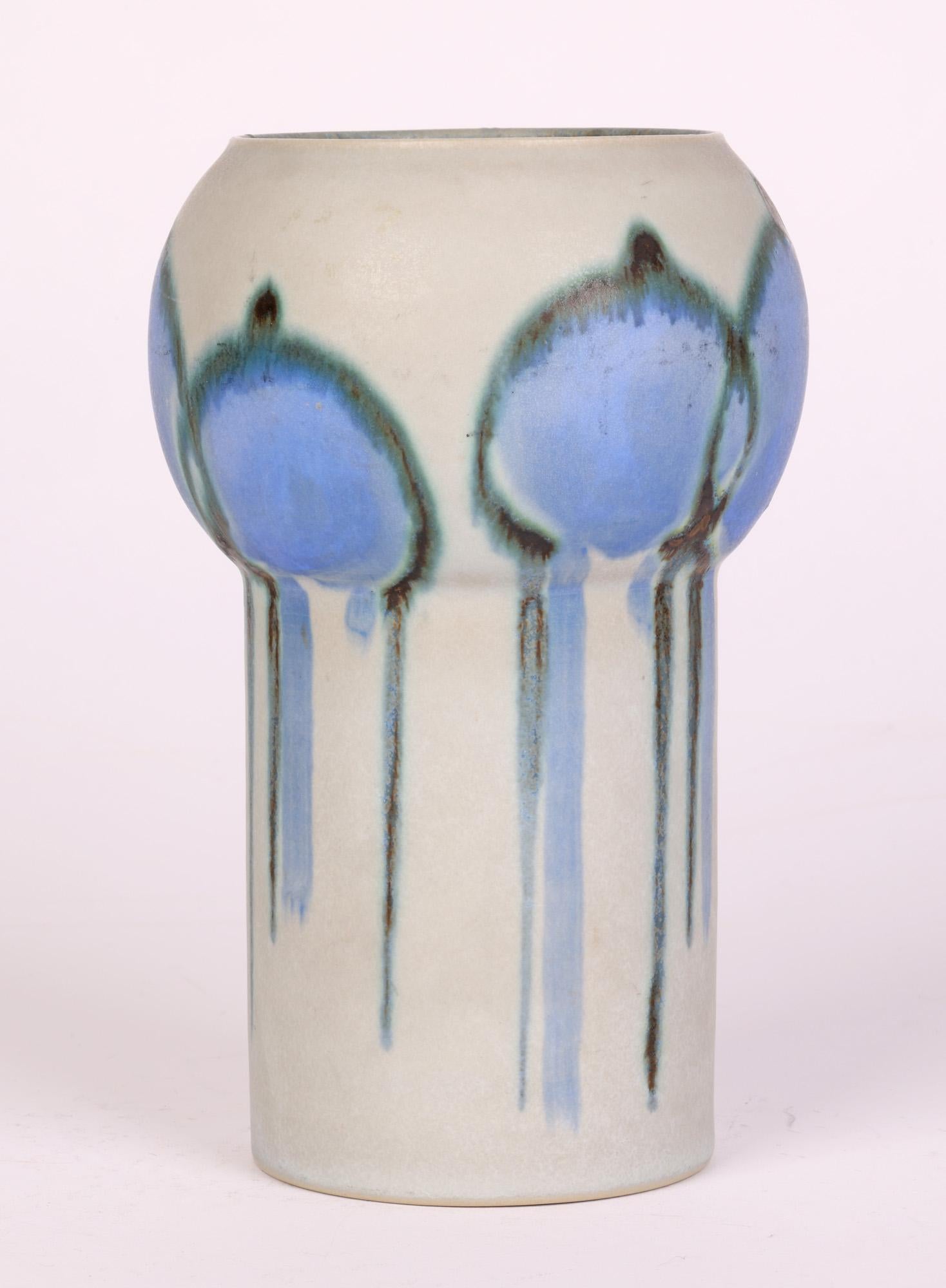 Drejar Gruppen for Rörstrand Swedish Stylized Modern Ceramic Vase, 1973 For Sale 4