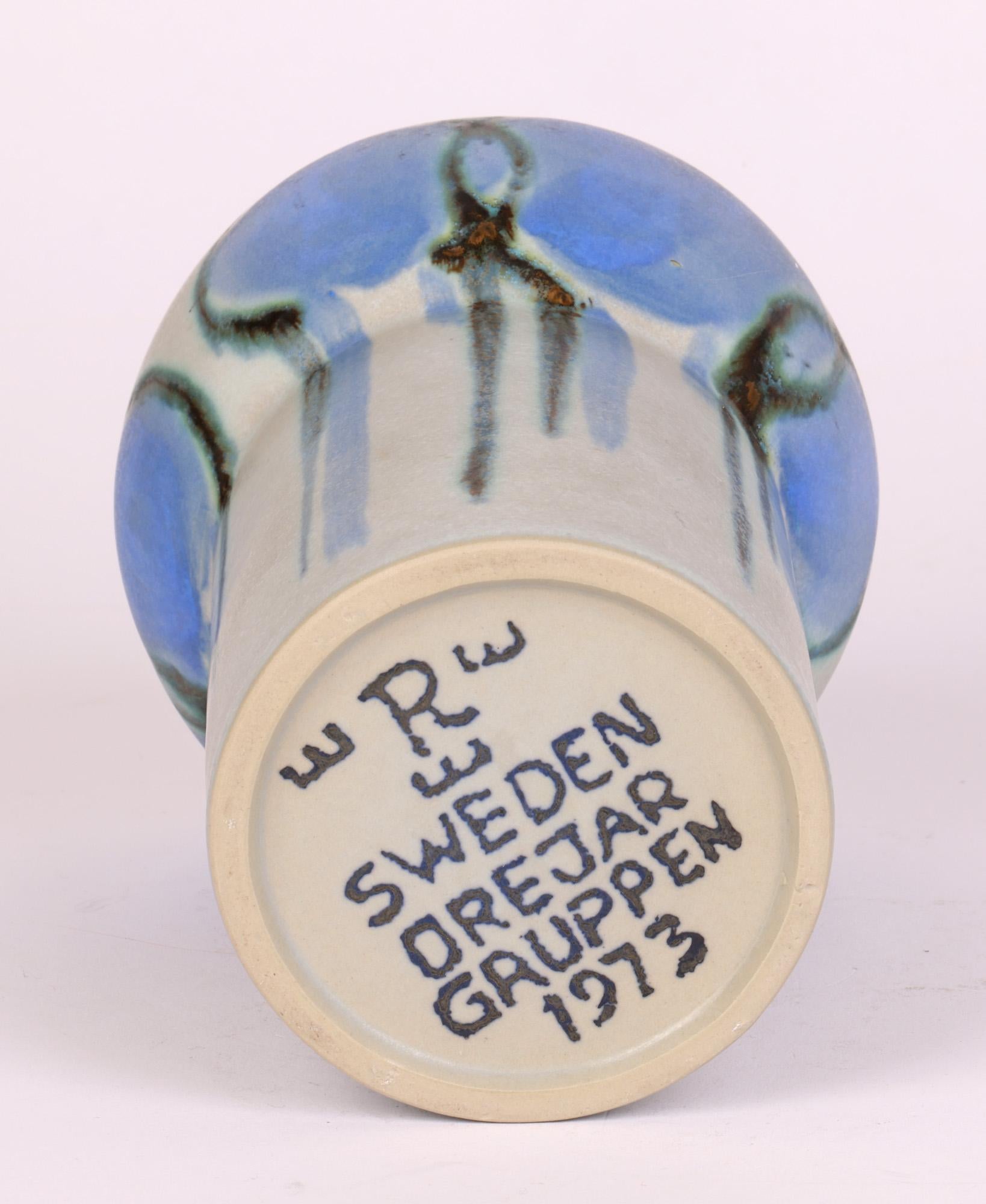 Drejar Gruppen for Rörstrand Swedish Stylized Modern Ceramic Vase, 1973 For Sale 7