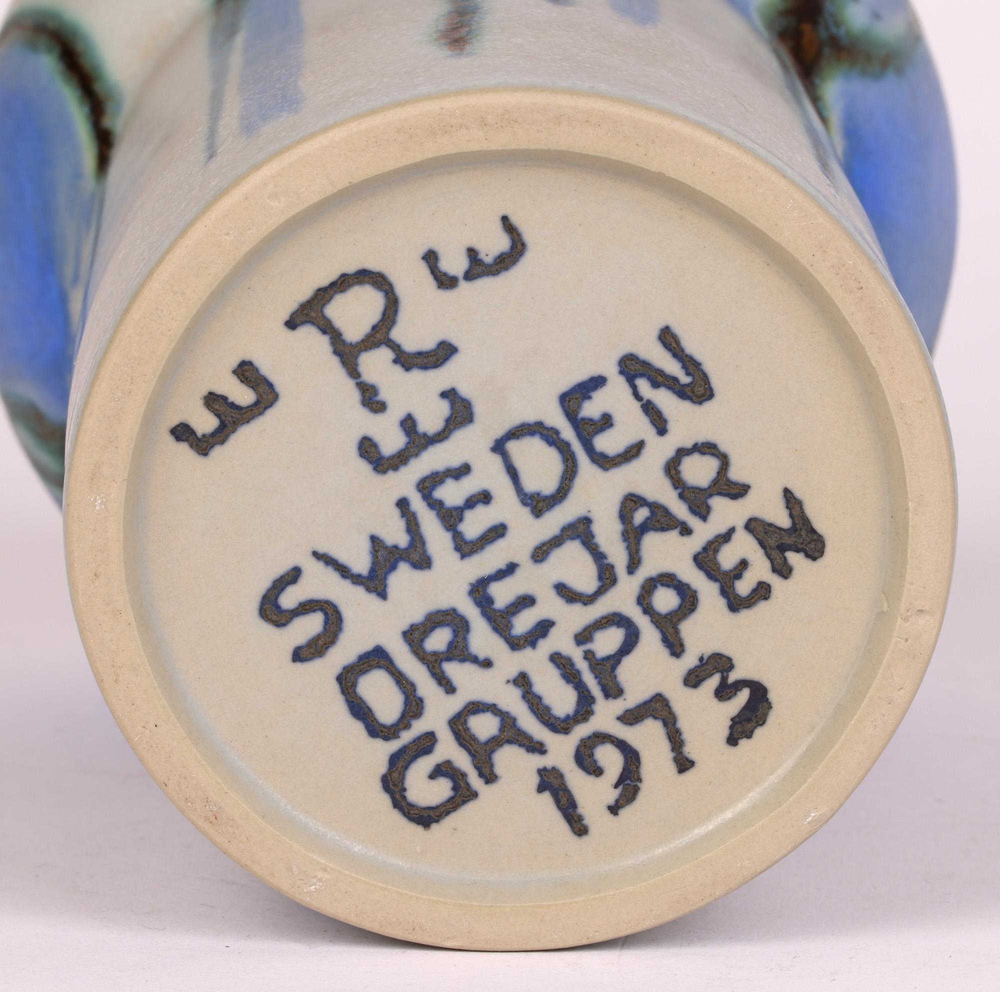 Drejar Gruppen for Rörstrand Swedish Stylized Modern Ceramic Vase, 1973 For Sale 8