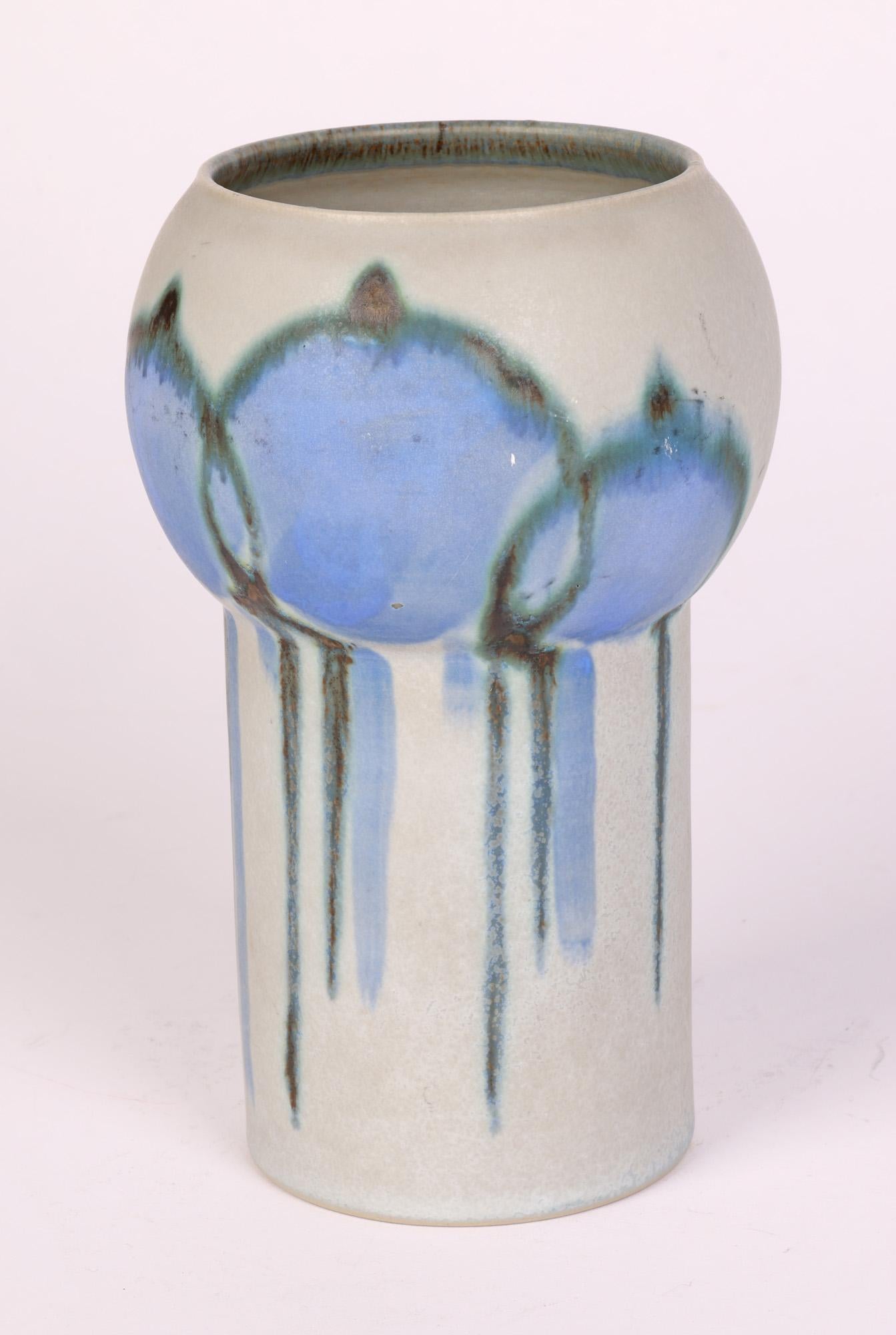 Drejar Gruppen for Rörstrand Swedish Stylized Modern Ceramic Vase, 1973 For Sale 1
