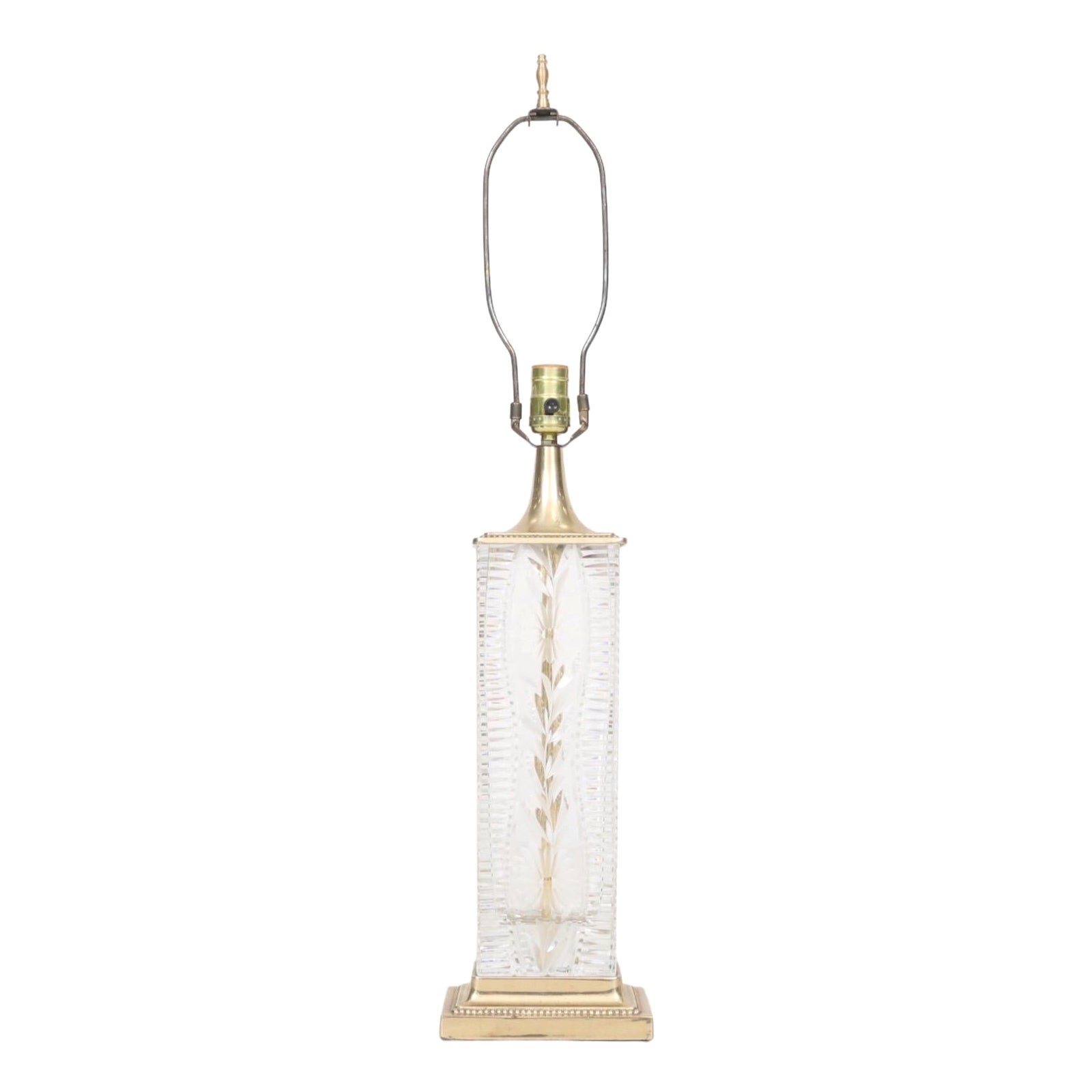 Lampe de table Dresden en cristal et laiton