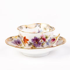 Dresden Porcelain Fine German Cup & Saucer (tasse et soucoupe)