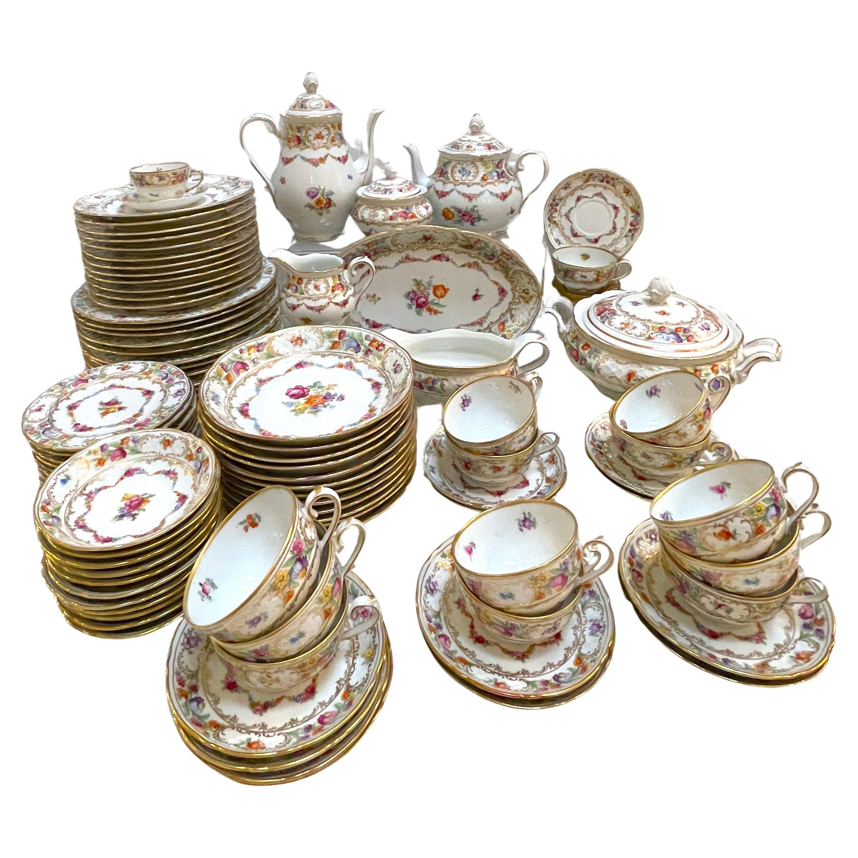 'Dresden Garland' by Schumann, 105 Piece Service for 12* Plus Serving Pieces  For Sale